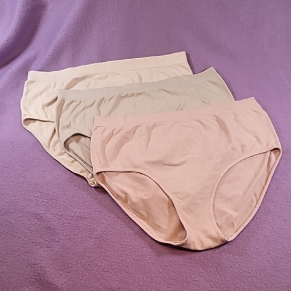 0760. EUC~ Neutral XL~ Kathy Ireland Intimates ~ 3 Pair ~ - Picture 1 of 5